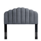 Veronique Performance Velvet Twin Headboard by Lefancy