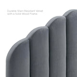 Veronique Performance Velvet Twin Headboard by Lefancy