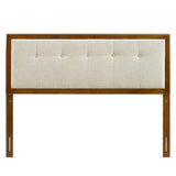 Draper Tufted Fabric and Wood Full Headboard by Lefancy