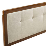 Draper Tufted Fabric and Wood Full Headboard by Lefancy