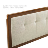 Draper Tufted Fabric and Wood Full Headboard by Lefancy