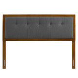 Draper Tufted Fabric and Wood Full Headboard by Lefancy