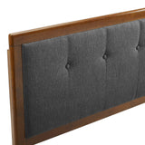 Draper Tufted Fabric and Wood Full Headboard by Lefancy