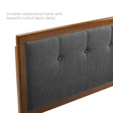 Draper Tufted Fabric and Wood Full Headboard by Lefancy