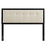 Draper Tufted Fabric and Wood Queen Headboard by Lefancy