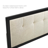 Draper Tufted Fabric and Wood Queen Headboard by Lefancy