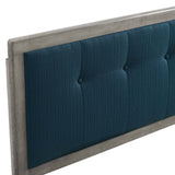 Draper Tufted Fabric and Wood Queen Headboard by Lefancy