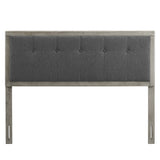 Draper Tufted Fabric and Wood Queen Headboard by Lefancy