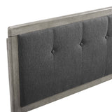 Draper Tufted Fabric and Wood Queen Headboard by Lefancy