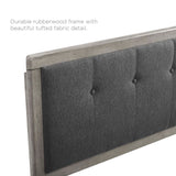 Draper Tufted Fabric and Wood Queen Headboard by Lefancy