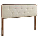 Collins Tufted Fabric and Wood Twin Headboard by Lefancy