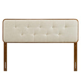 Collins Tufted Fabric and Wood Twin Headboard by Lefancy