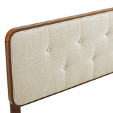 Collins Tufted Fabric and Wood Twin Headboard by Lefancy