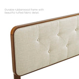 Collins Tufted Fabric and Wood Twin Headboard by Lefancy