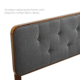 Collins Tufted Fabric and Wood Twin Headboard by Lefancy