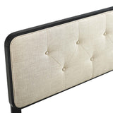 Collins Tufted Fabric and Wood Full Headboard by Lefancy