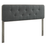 Collins Tufted Fabric and Wood King Headboard by Lefancy