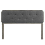 Collins Tufted Fabric and Wood King Headboard by Lefancy