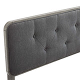 Collins Tufted Fabric and Wood King Headboard by Lefancy