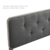 Collins Tufted Fabric and Wood King Headboard by Lefancy