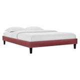 Reign Performance Velvet Twin Platform Bed Frame by Lefancy