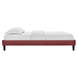 Reign Performance Velvet Twin Platform Bed Frame by Lefancy