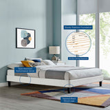 Reign Performance Velvet Twin Platform Bed Frame by Lefancy