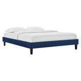 Reign Performance Velvet Twin Platform Bed Frame by Lefancy