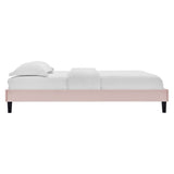 Reign Performance Velvet Twin Platform Bed Frame by Lefancy