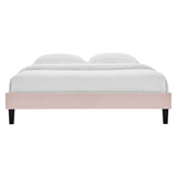 Reign Performance Velvet Twin Platform Bed Frame by Lefancy