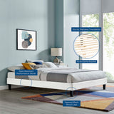 Reign Performance Velvet Twin Platform Bed Frame by Lefancy