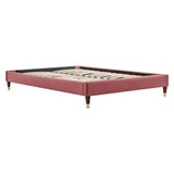 Harlow Performance Velvet Twin Platform Bed Frame by Lefancy