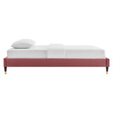 Harlow Performance Velvet Twin Platform Bed Frame by Lefancy