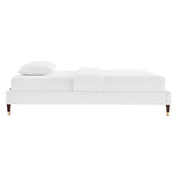 Harlow Performance Velvet Twin Platform Bed Frame by Lefancy