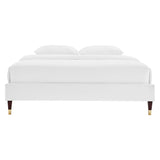 Harlow Performance Velvet Twin Platform Bed Frame by Lefancy