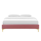 Sutton Performance Velvet Queen Bed Frame by Lefancy