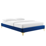 Sutton Performance Velvet Queen Bed Frame by Lefancy