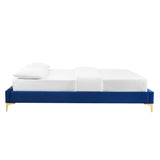 Sutton Performance Velvet Queen Bed Frame by Lefancy