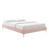 Sutton Performance Velvet Queen Bed Frame by Lefancy