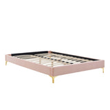 Sutton Performance Velvet Queen Bed Frame by Lefancy