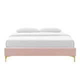 Sutton Performance Velvet Queen Bed Frame by Lefancy