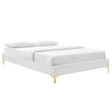 Sutton Performance Velvet Queen Bed Frame by Lefancy