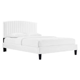 Alessi Performance Velvet Queen Platform Bed by Lefancy