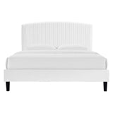 Alessi Performance Velvet Queen Platform Bed by Lefancy