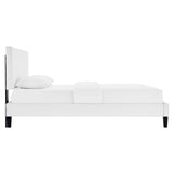 Roxanne Performance Velvet Queen Platform Bed by Lefancy