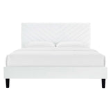 Roxanne Performance Velvet Queen Platform Bed by Lefancy