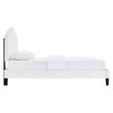 Daisy Performance Velvet Queen Platform Bed by Lefancy