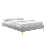 Sutton Performance Velvet Twin Bed Frame by Lefancy