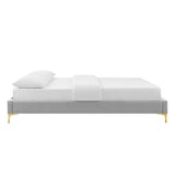 Sutton Performance Velvet Twin Bed Frame by Lefancy