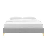 Sutton Performance Velvet Twin Bed Frame by Lefancy